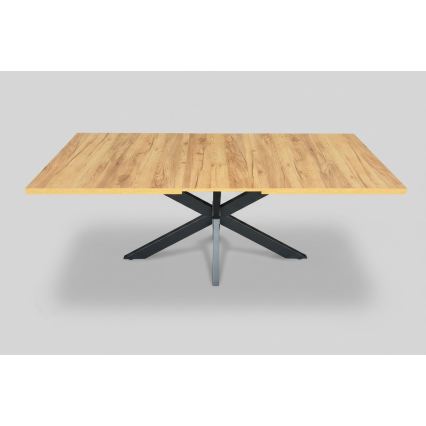 Raztegljiva jedilna miza SAMLE 150/190x80 cm hrast craft/črna
