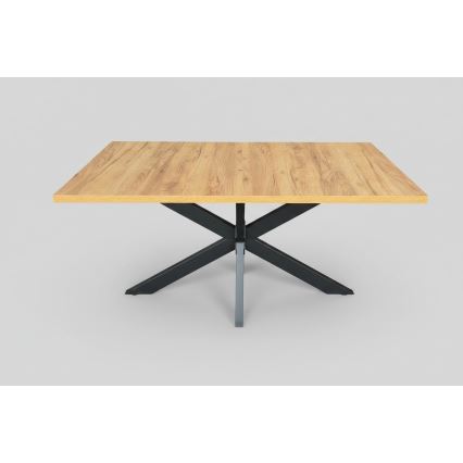 Raztegljiva jedilna miza SAMLE 150/190x80 cm hrast craft/črna