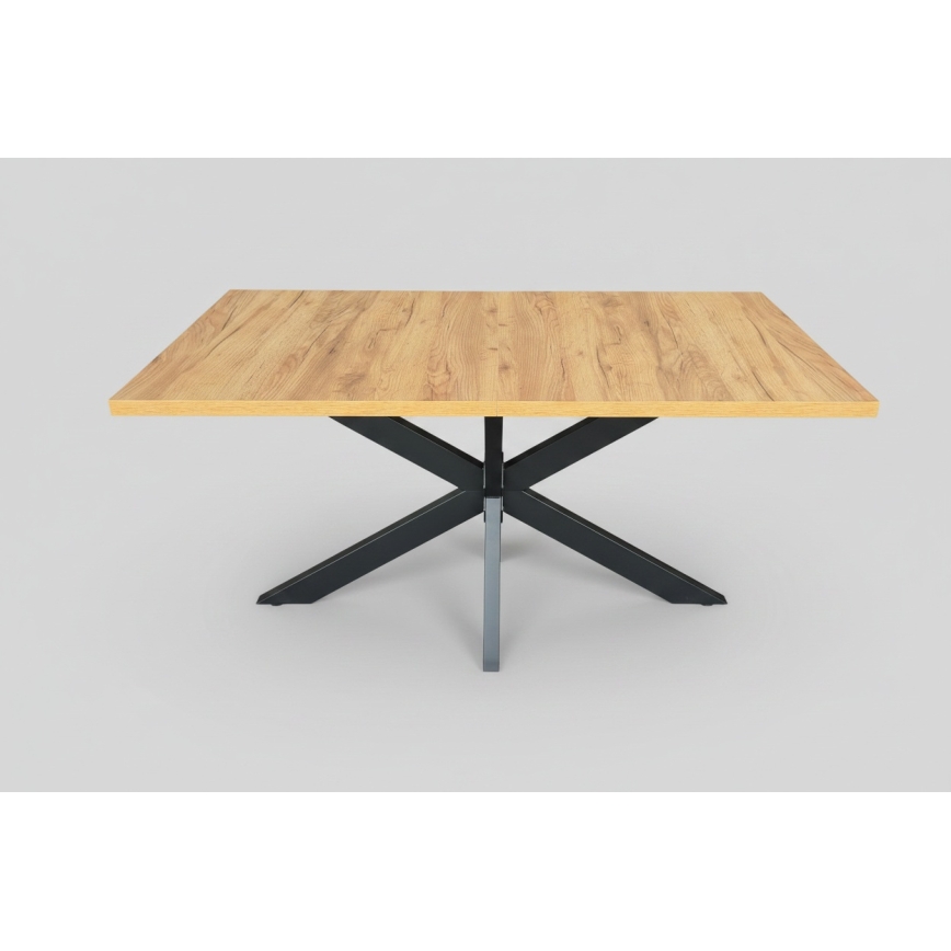 Raztegljiva jedilna miza SAMLE 150/190x80 cm hrast craft/črna