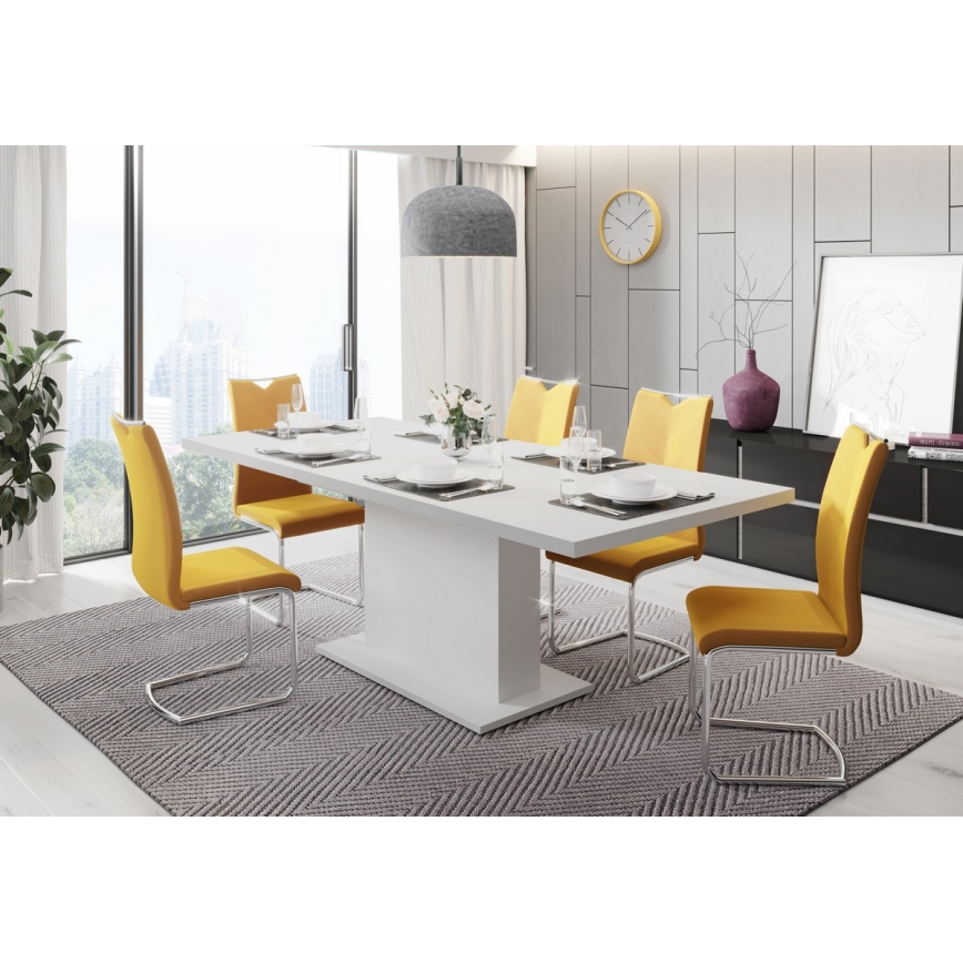 Raztegljiva jedilna miza STRAP 160/200 x 90 cm bela