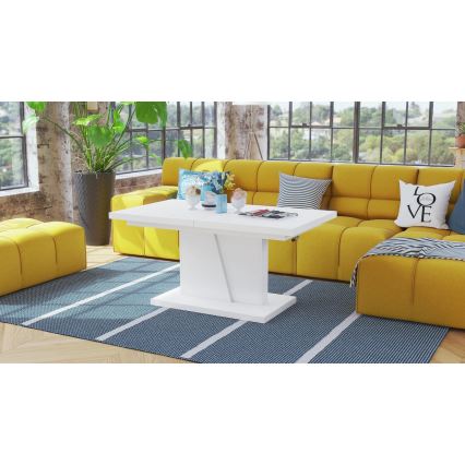 Raztegljiva konferenčna/jedilna miza z dvižno ploščo NINO bela