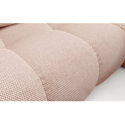 Raztegljiva oblazinjena kotna sedežna garnitura ALMADA v obliki črke L, desna, s shranjevalnim prostorom, rožnata