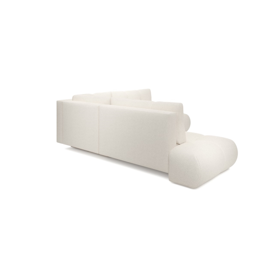 Raztegljiva kotna oblazinjena sedežna garnitura v obliki črke L ALMADA, desna, bež