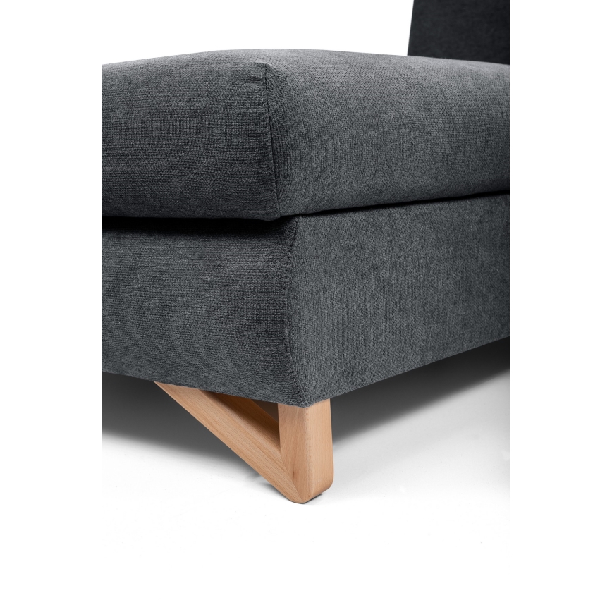 Raztegljiva kotna oblazinjena sedežna garnitura z shranjevalnim prostorom v obliki črke L AVESTA, leva, antracit