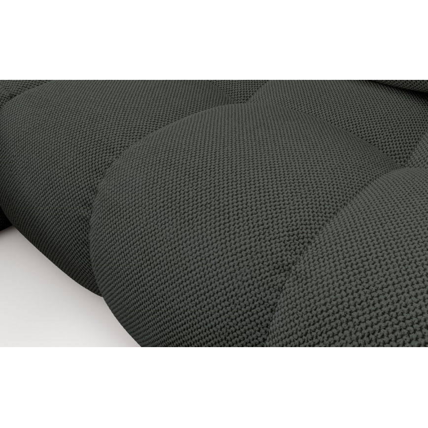 Raztegljiva kotna oblazinjena sedežna garnitura ALMADA v L-obliki z odlagalnim prostorom, leva, antracit