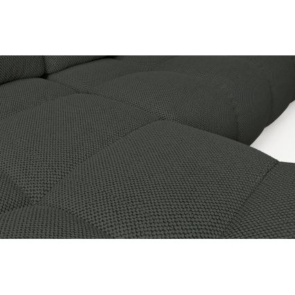 Raztegljiva kotna oblazinjena sedežna garnitura ALMADA v L-obliki z odlagalnim prostorom, leva, antracit