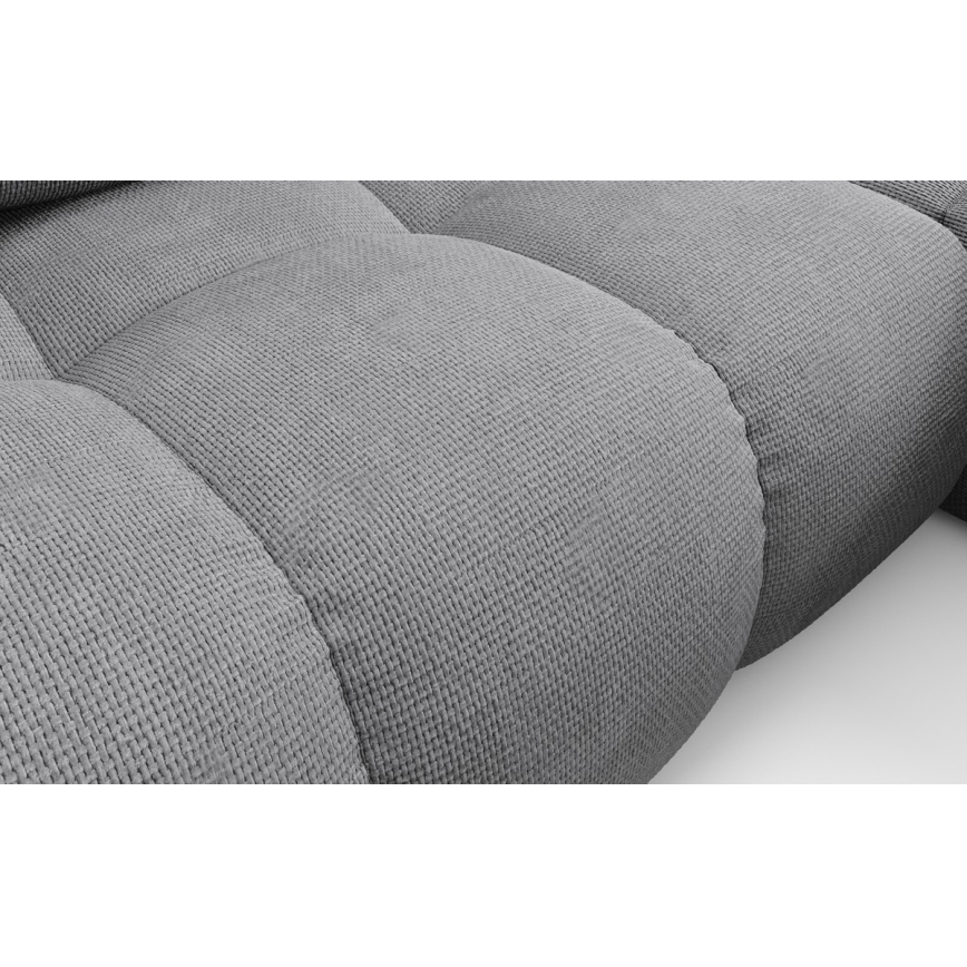 Raztegljiva kotna oblazinjena sedežna garnitura v obliki črke L ALMADA, desna, siva