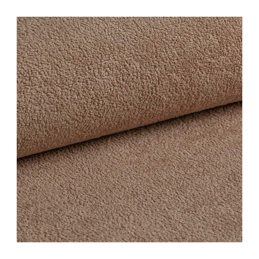 Raztegljiva kotna sedežna garnitura HORTA v obliki črke L, leva, z vgrajenim prostorom za shranjevanje — rožnata