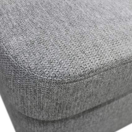 Raztegljiva kotna sedežna garnitura v obliki črke U SERPA, leva, s prostorom za shranjevanje, siva