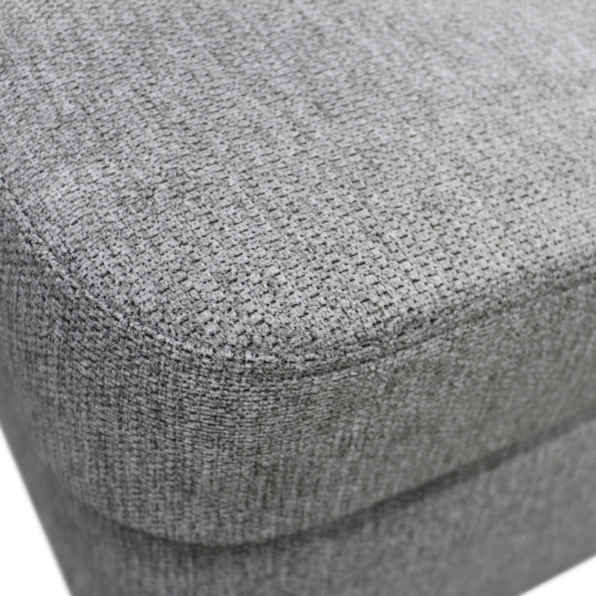 Raztegljiva kotna sedežna garnitura v obliki črke U SERPA, leva, s prostorom za shranjevanje, siva