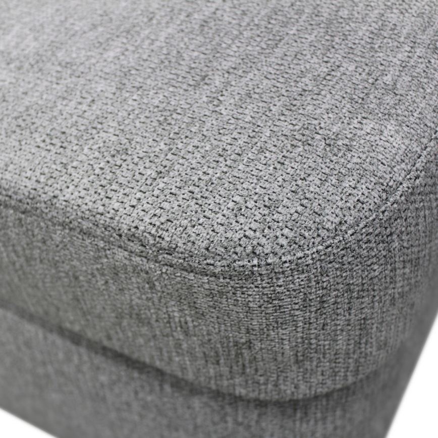 Raztegljiva kotna sedežna garnitura v U s prostorom za shranjevanje SERPA, desna, siva