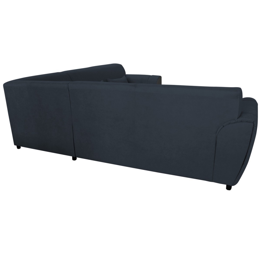 Raztegljiva kotna sedežna garnitura VISEU, levo, z prostorom za shranjevanje, antracit/črna