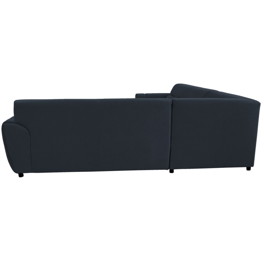 Raztegljiva kotna sedežna garnitura VISEU, levo, z prostorom za shranjevanje, antracit/črna