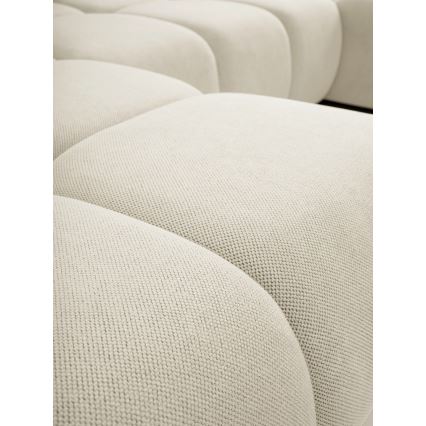 Raztegljiva oblazinjena sedežna garnitura v U-obliki ALMADA z vgrajenim prostorom za shranjevanje, bež