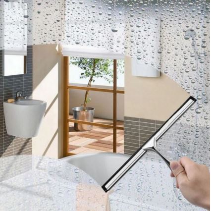 REA-70000 - Strgalo za steklo z držalom, sijajni krom