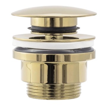 REA-A2360 - Umivalniški zamašek CLICK-CLACK, premer 6,4 cm, zlate barve