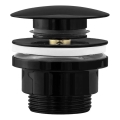 REA-A4100 - Odtok za umivalnik CLICK-CLACK, premer 6,4 cm, v sijajni črni barvi