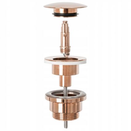 REA-A533A - Odtok za umivalnik CLICK-CLACK, premer 6,4 cm, rožnato zlato