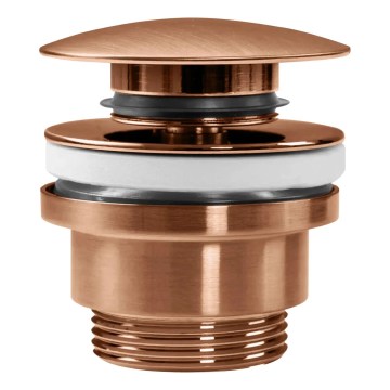 REA-A5632 - Odtok za umivalnik CLICK-CLACK, premer 6,4 cm, krtačena med