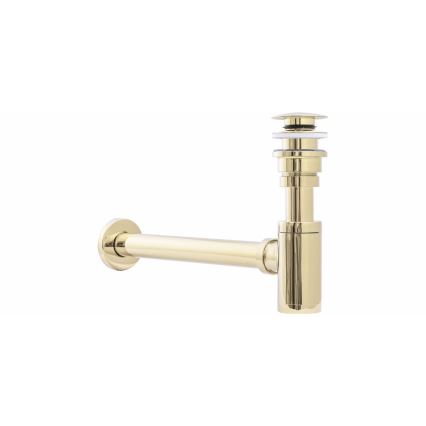 REA-A5692 - Sifon za umivalnik z odtokom CLICK-CLACK, premer 6,4 cm, zlata