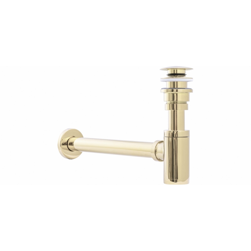 REA-A5692 - Sifon za umivalnik z odtokom CLICK-CLACK, premer 6,4 cm, zlata