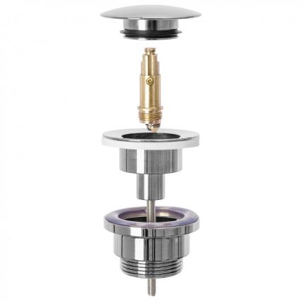 REA-A5693 - Sifon za umivalnik z odtokom CLICK-CLACK, Ø 6,4 cm, sijajni krom