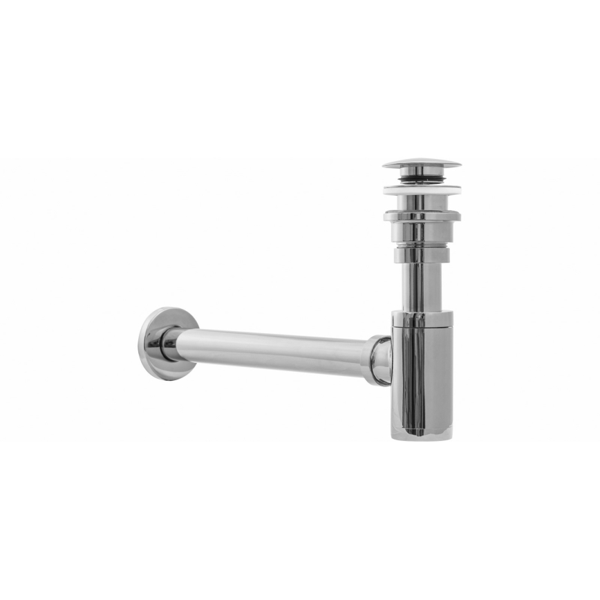 REA-A5693 - Sifon za umivalnik z odtokom CLICK-CLACK, Ø 6,4 cm, sijajni krom