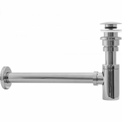 REA-A5693 - Sifon za umivalnik z odtokom CLICK-CLACK, Ø 6,4 cm, sijajni krom