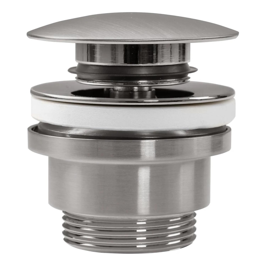 REA-A6000 - Umivalni odtok CLICK-CLACK, premer 6,4 cm, brušen nikelj