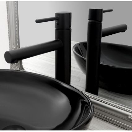 REA-B0229 - Pipa za umivalnik TESS 31,5 cm črna