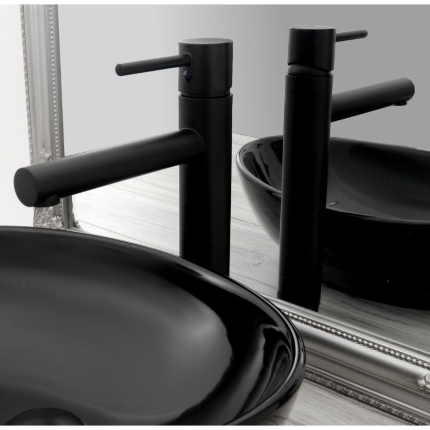 REA-B0229 - Pipa za umivalnik TESS 31,5 cm črna