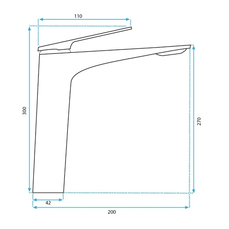 REA-B0493 - Pipa za umivalnik AVALON 30 cm v krtačeni medeni izvedbi