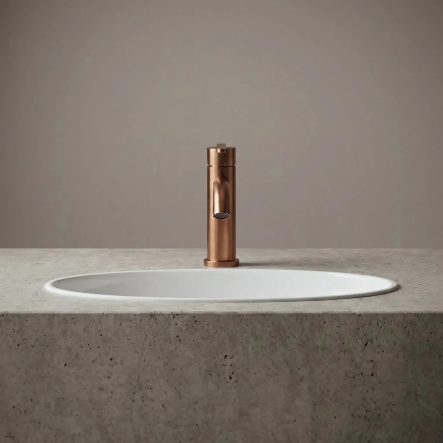 REA-B0970 - Ščetkana bakrena pipa za umivalnik ONTARIO 17,5 cm