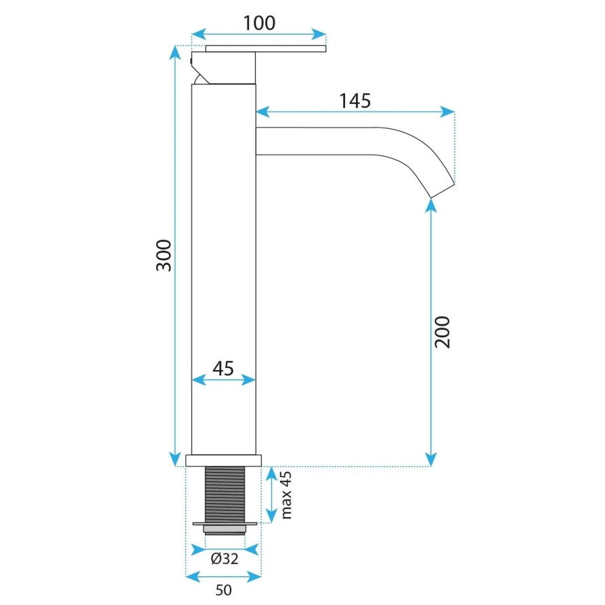 REA-B0971 - Umivalniška baterija ONTARIO 30 cm v brušenem bakru