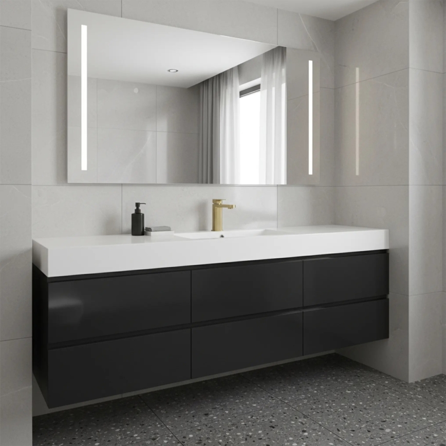 REA-B0976 - Umivalniški mešalnik ARLO 17 cm, brušeno zlato