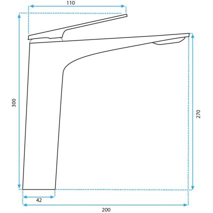 REA-B1127 - Umivalna pipa AVALON 30 cm zlata