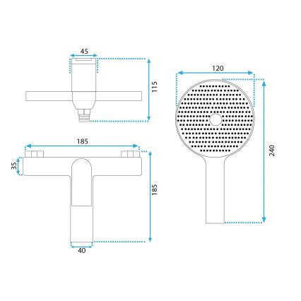 REA-B1129 - Kopalni komplet AVALON v zlati barvi