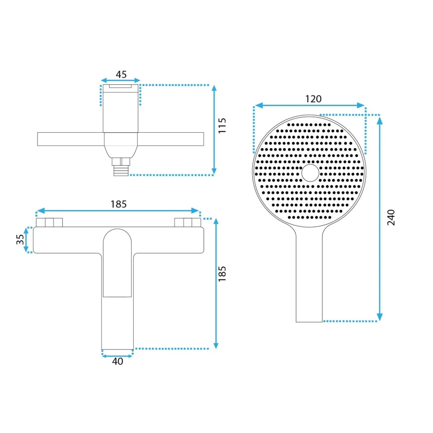 REA-B1129 - Kopalni komplet AVALON v zlati barvi