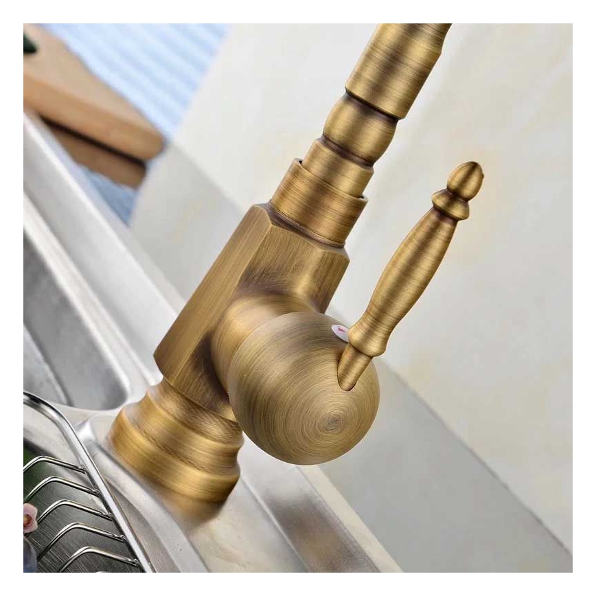 REA-B2150 - Mešalna pipa za umivalnik BONA, 28,5 cm, brušena zlata