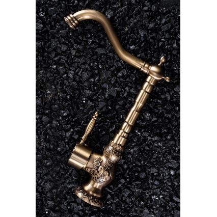 REA-B2500 - Umivalniška pipa VENICE RETRO 32 cm brušeno zlato