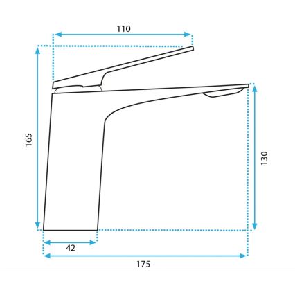 REA-B2703 - Umivalniška baterija AVALON 16,5 cm v brušenem zlatu