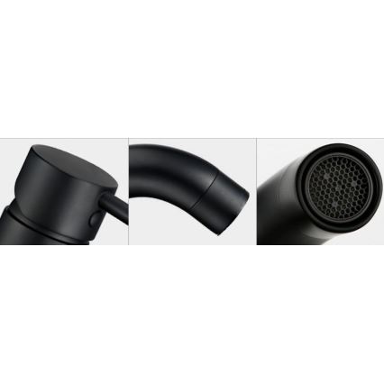 REA-B4102 - Pipa za umivalnik LUNGO 16,5 cm črna