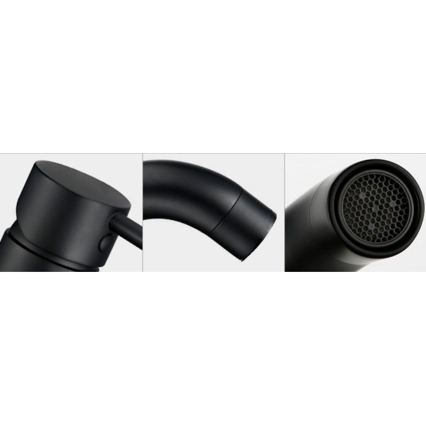 REA-B4102 - Pipa za umivalnik LUNGO 16,5 cm črna