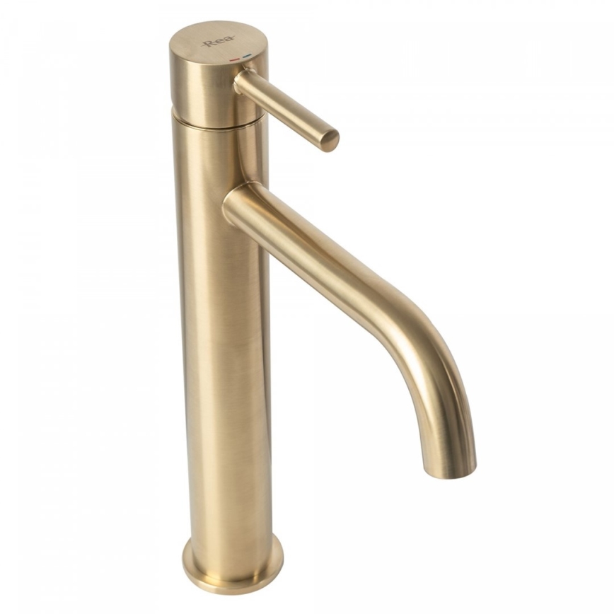 REA-B4526 - Mešalna armatura za umivalnik LUNGO, 28 cm, brušeno zlato