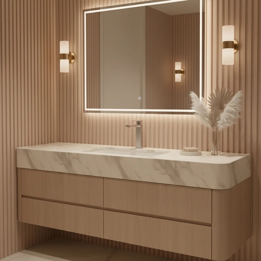 REA-B4588 - Mešalna baterija za umivalnik ARLO 30 cm, nikelj