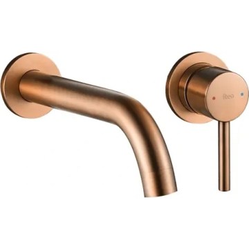 REA-B4600 - Pipa za umivalnik za podometno vgradnjo LUNGO v brušenem bakru