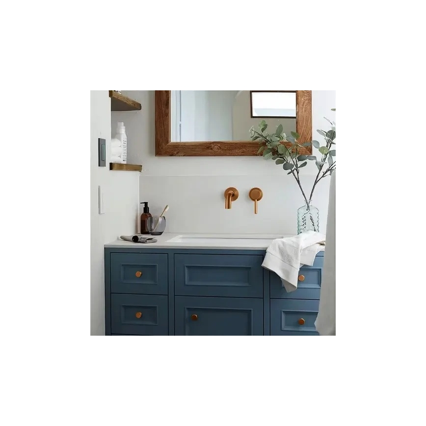 REA-B4600 - Pipa za umivalnik za podometno vgradnjo LUNGO v brušenem bakru