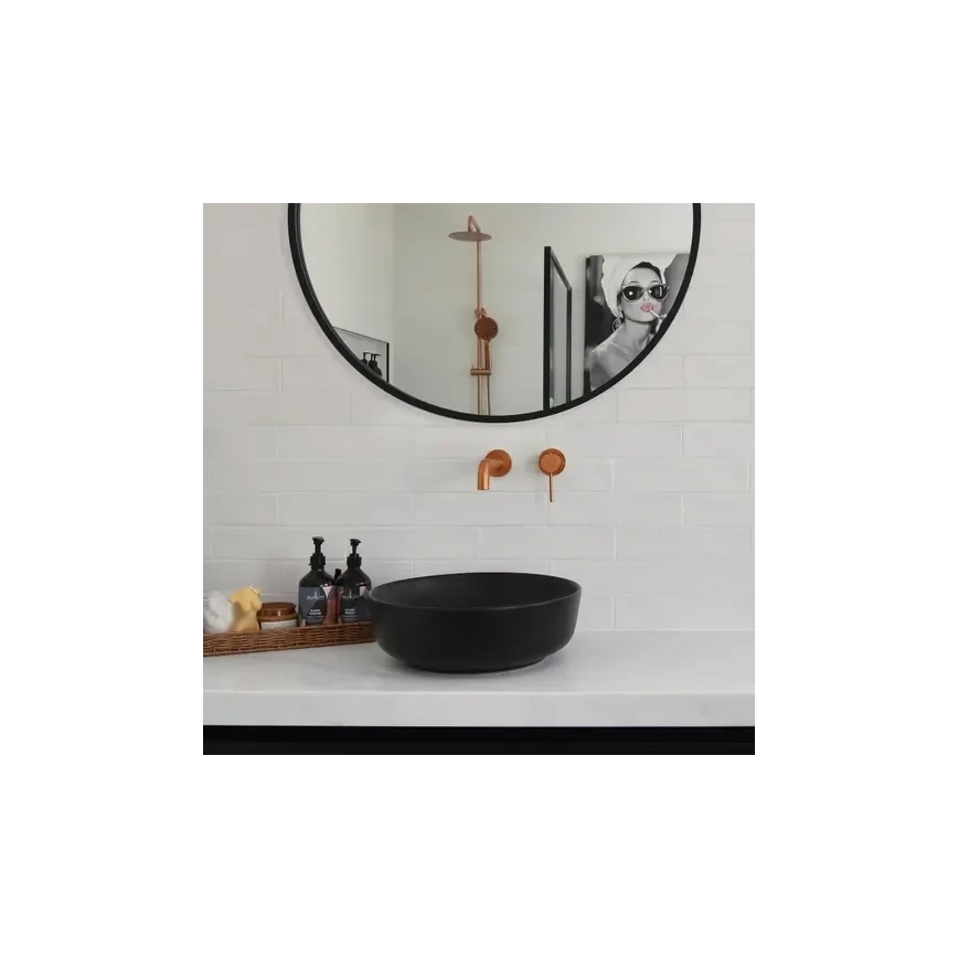 REA-B4600 - Pipa za umivalnik za podometno vgradnjo LUNGO v brušenem bakru