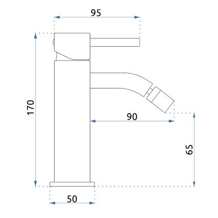 REA-B4702 - Bidetna pipa LUNGO 17 cm, brušeno zlato