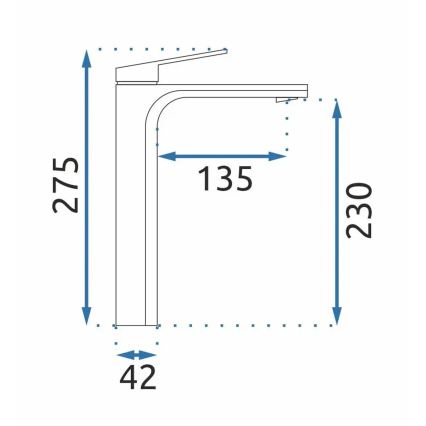 REA-B5062 - Umivalni mešalnik MARCO 27,5 cm titan